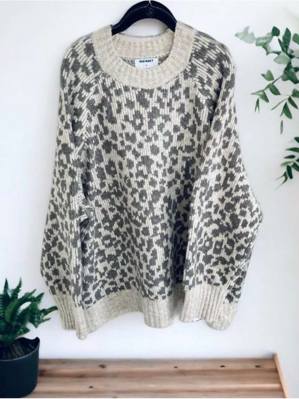 Old Navy animal leopard print sweater plus size 3X NWOT